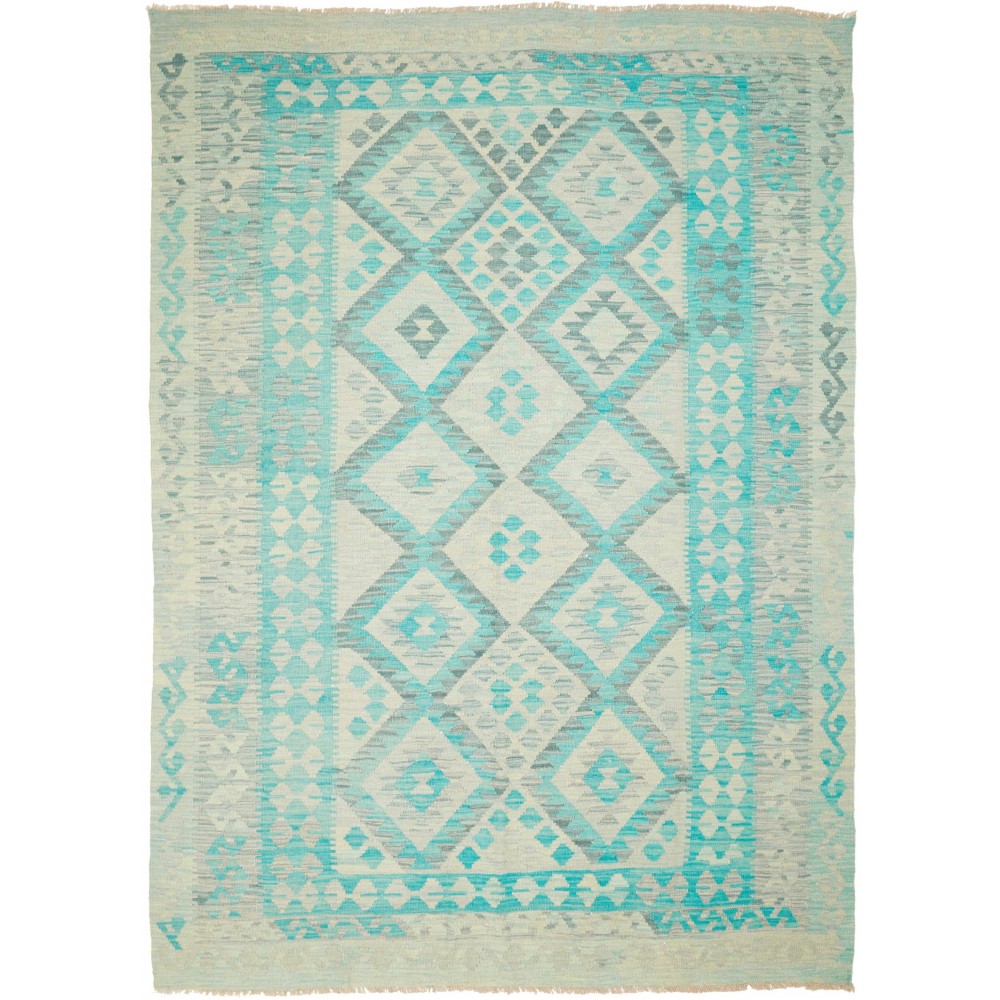 Tappeto Kilim Afghanistan beige verde 174x242