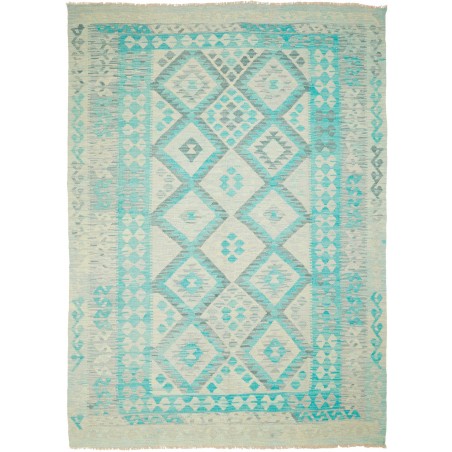 Tappeto Kilim Afghanistan beige verde 174x242