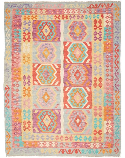 Tappeto Kilim Afghanistan marrone arancione 178x240