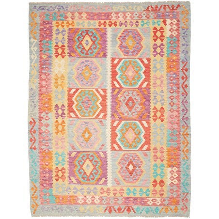 Tappeto Kilim Afghanistan marrone arancione 178x240