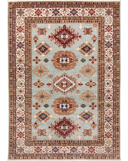 Tappeto Kazak Fine Pakistan marrone grigio 171x246