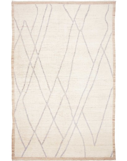 Tappeto Gabbeh Marrakech Pakistan bianco beige 200x313