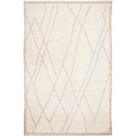 Tappeto Gabbeh Marrakech Pakistan bianco beige 200x313