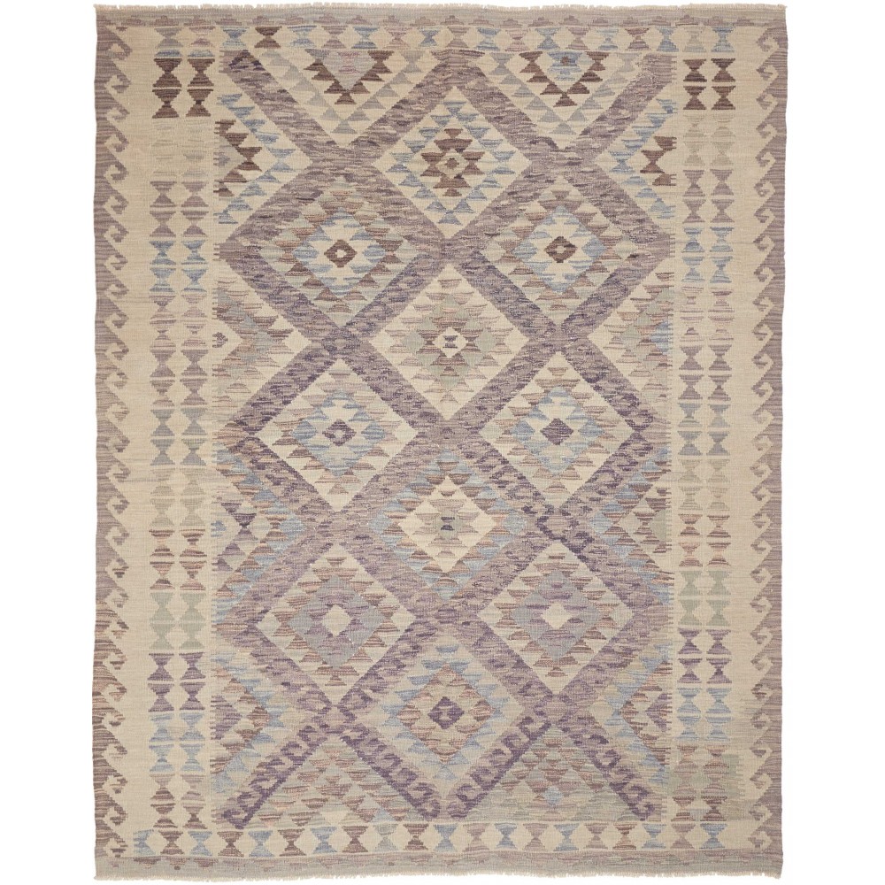 Tappeto Kilim Afghanistan azzurro bianco 186x239 Tappeto Kilim Afghanistan azzurro bianco 186x239