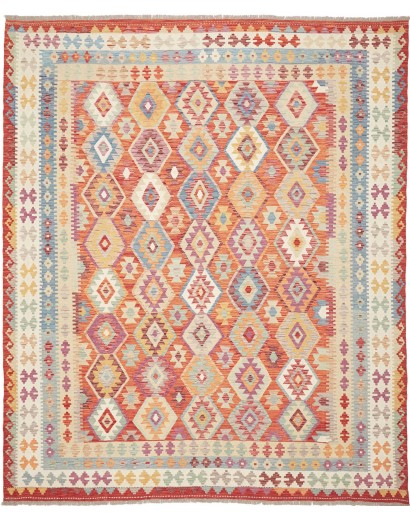 Tappeto Kilim Afghanistan beige arancione 255x302