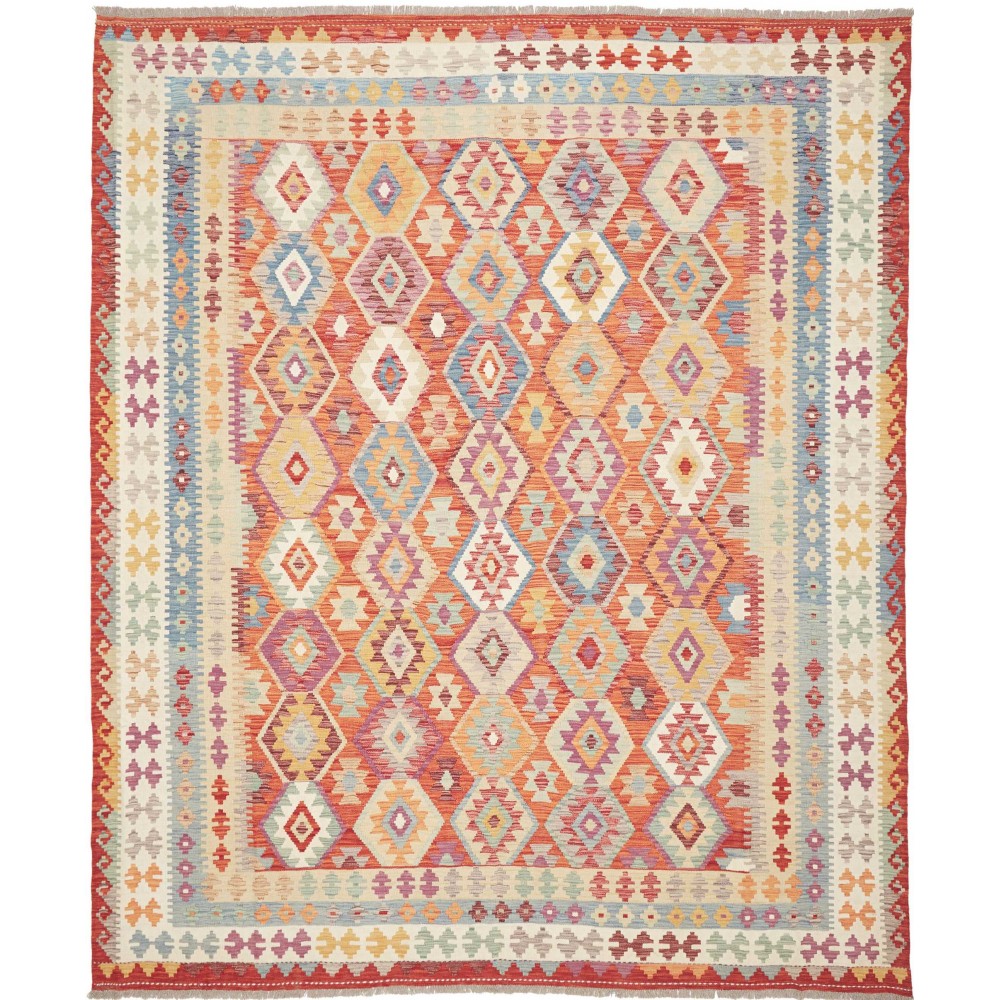 Tappeto Kilim Afghanistan beige arancione 255x302