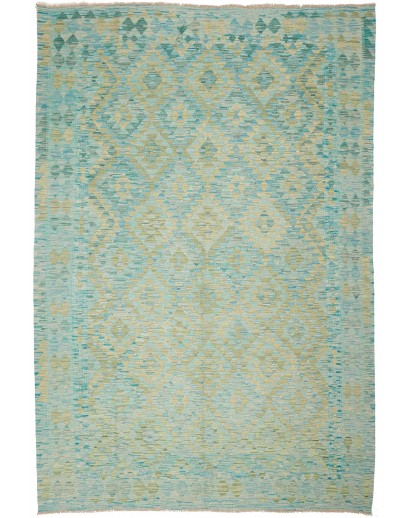 Tappeto Kilim Afghanistan azzurro grigio 180x266