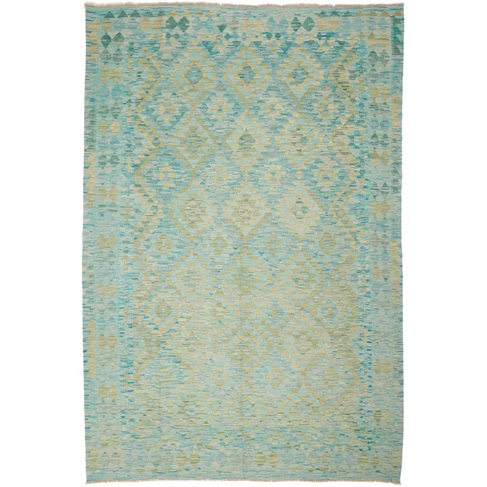 Tappeto Kilim Afghanistan azzurro grigio 180x266
