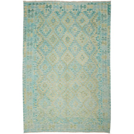 Tappeto Kilim Afghanistan azzurro grigio 180x266