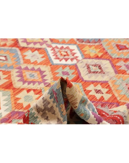 Tappeto Kilim Afghanistan beige arancione 255x302