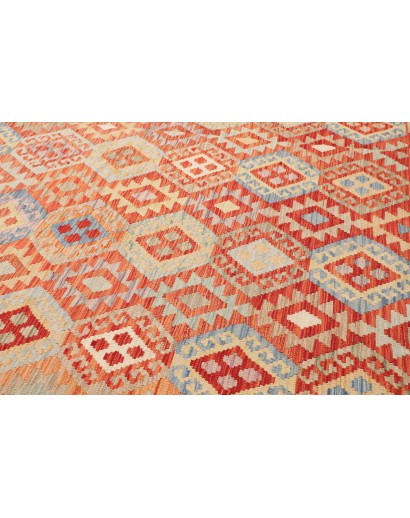 Tappeto Kilim Afghanistan marrone rosso 256x357