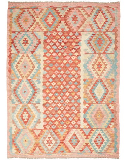 Tappeto Kilim Afghanistan marrone giallo 178x244