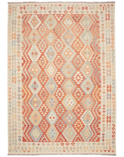 Tappeto Kilim Afghanistan giallo arancione 250x344