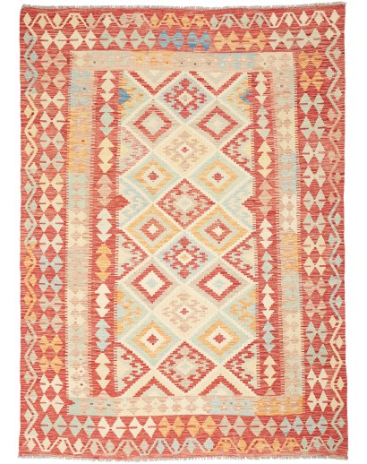 Tappeto Kilim Afghanistan giallo marrone 174x242