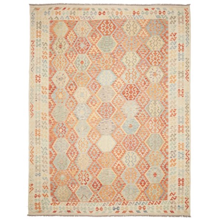 Tappeto Kilim Afghanistan beige arancione 296x391