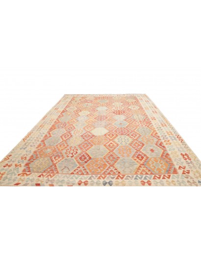 Tappeto Kilim Afghanistan beige arancione 296x391