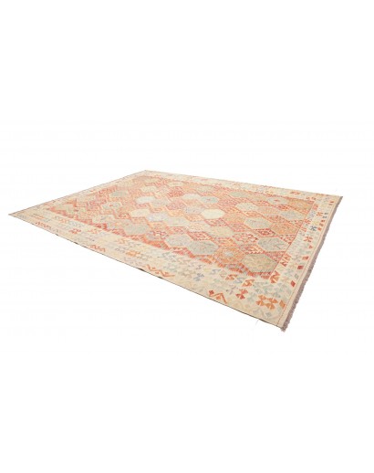 Tappeto Kilim Afghanistan beige arancione 296x391