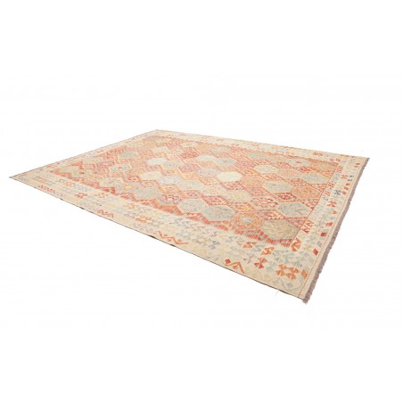 Tappeto Kilim Afghanistan beige arancione 296x391