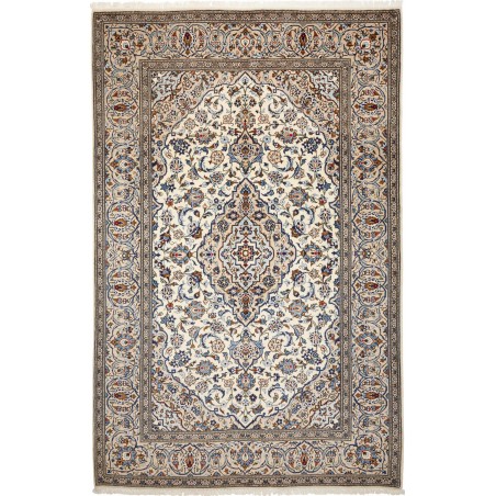 Tappeto Kashan Persia beige grigio 197x304