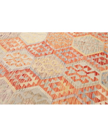 Tappeto Kilim Afghanistan beige arancione 296x391