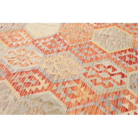 Tappeto Kilim Afghanistan beige arancione 296x391