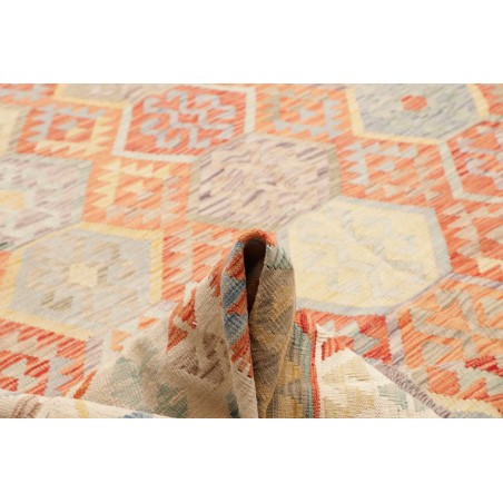 Tappeto Kilim Afghanistan beige arancione 296x391