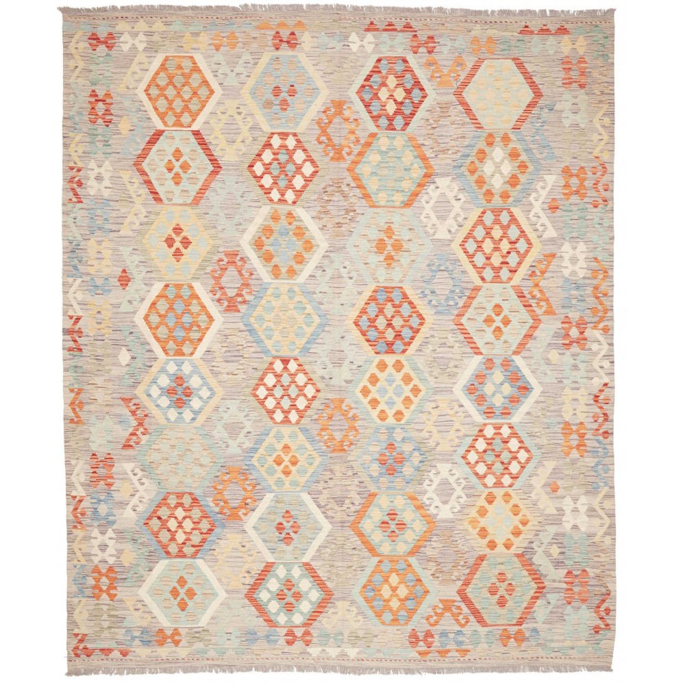 Tappeto Kilim Afghanistan beige rosso 246x291