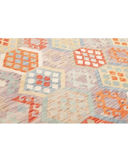 Tappeto Kilim Afghanistan beige rosso 246x291