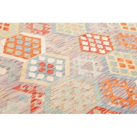 Tappeto Kilim Afghanistan beige rosso 246x291