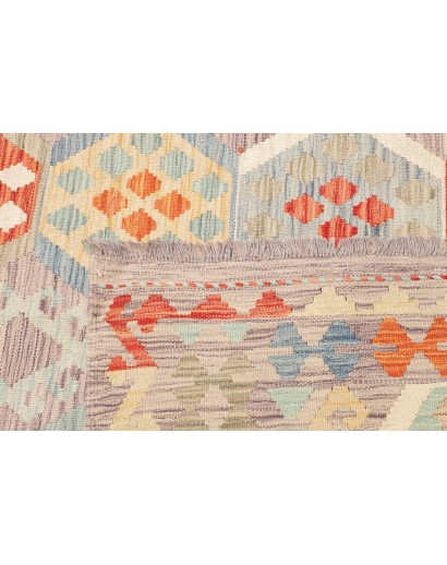 Tappeto Kilim Afghanistan beige rosso 246x291