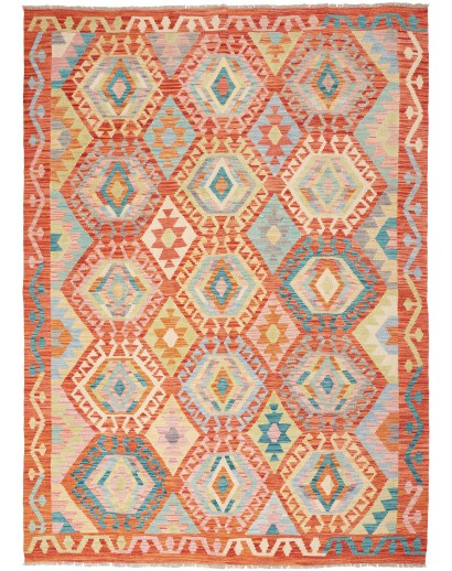 Tappeto Kilim Afghanistan marrone grigio 174x234