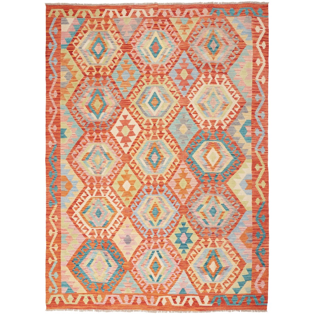 Tappeto Kilim Afghanistan marrone grigio 174x234