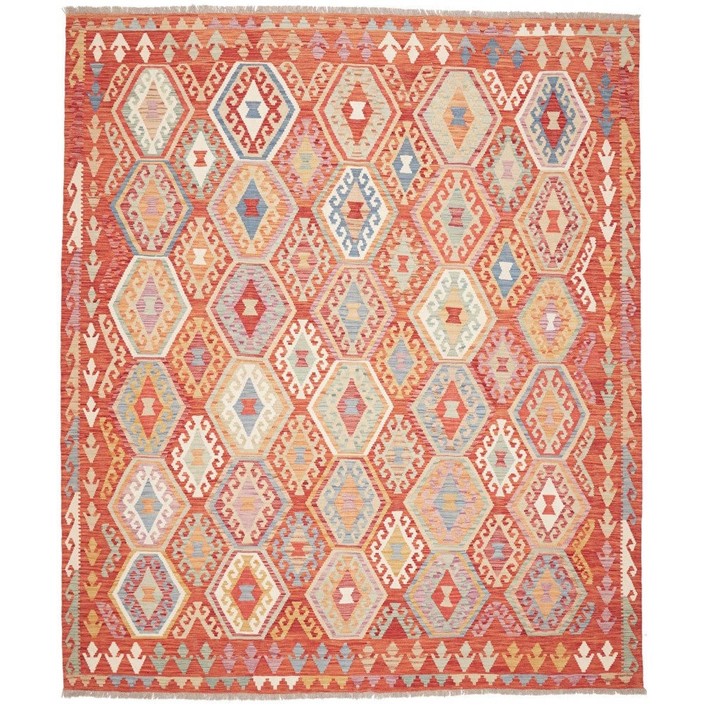 Tappeto Kilim Afghanistan marrone 255x294
