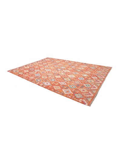 Tappeto Kilim Afghanistan arancione grigio 250x356
