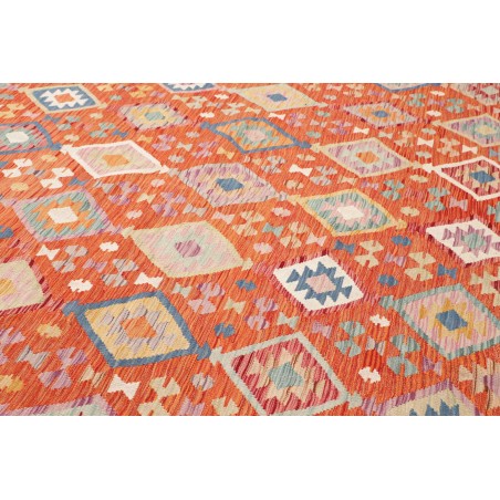 Tappeto Kilim Afghanistan arancione grigio 250x356