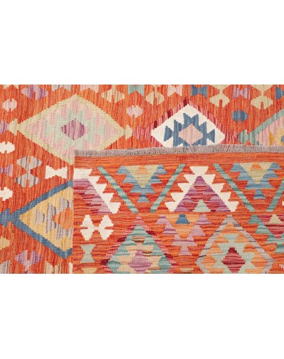 Tappeto Kilim Afghanistan arancione grigio 250x356