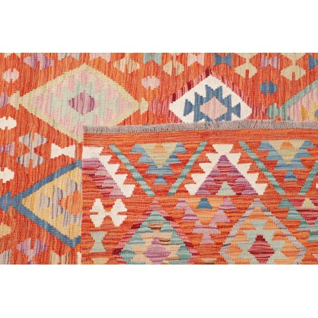Tappeto Kilim Afghanistan arancione grigio 250x356