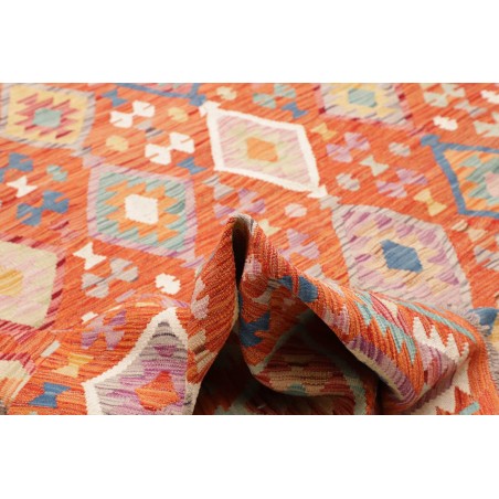 Tappeto Kilim Afghanistan arancione grigio 250x356