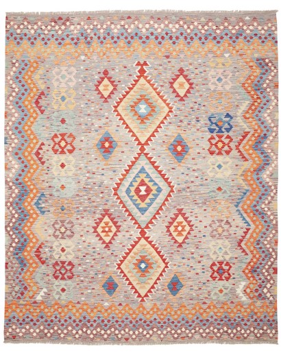 Tappeto Kilim Afghanistan beige rosso 244x300