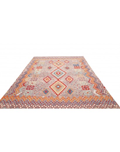 Tappeto Kilim Afghanistan beige rosso 244x300