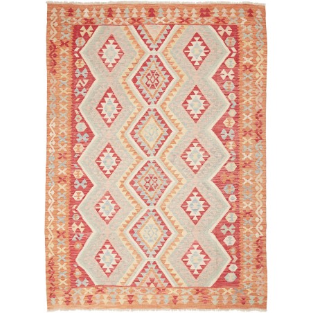 Tappeto Kilim Afghanistan marrone rosso 174x241
