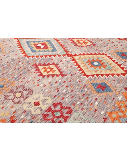 Tappeto Kilim Afghanistan beige rosso 244x300