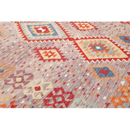 Tappeto Kilim Afghanistan beige rosso 244x300