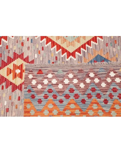 Tappeto Kilim Afghanistan beige rosso 244x300