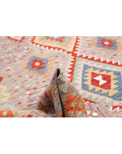 Tappeto Kilim Afghanistan beige rosso 244x300