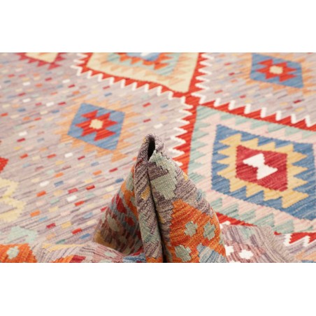 Tappeto Kilim Afghanistan beige rosso 244x300