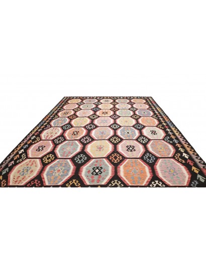 Tappeto Kilim Afghanistan marrone grigio 302x404