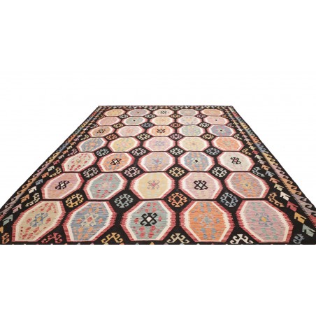 Tappeto Kilim Afghanistan marrone grigio 302x404