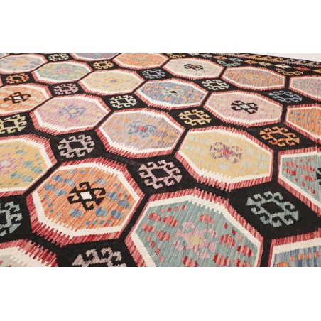 Tappeto Kilim Afghanistan marrone grigio 302x404