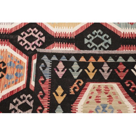 Tappeto Kilim Afghanistan marrone grigio 302x404